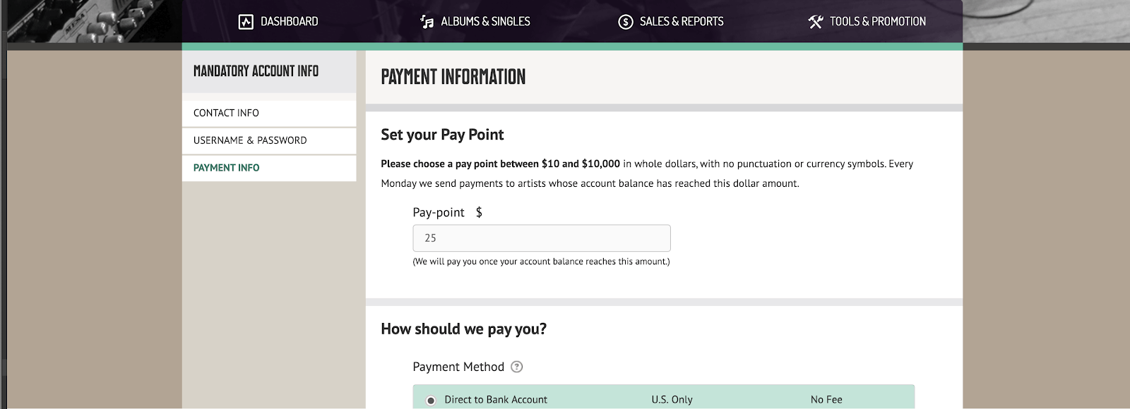 cd baby payment