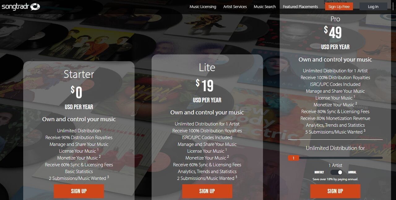 songtradr pricing