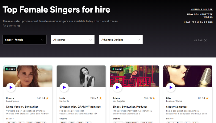 bands looking for singers