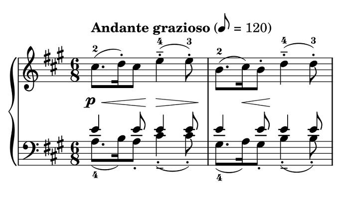 andante tempo