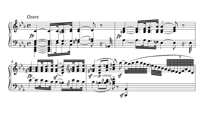 what is forte piano music