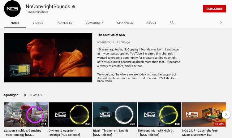 music youtube videos without copyright