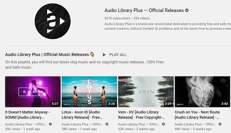 youtube copyright free music