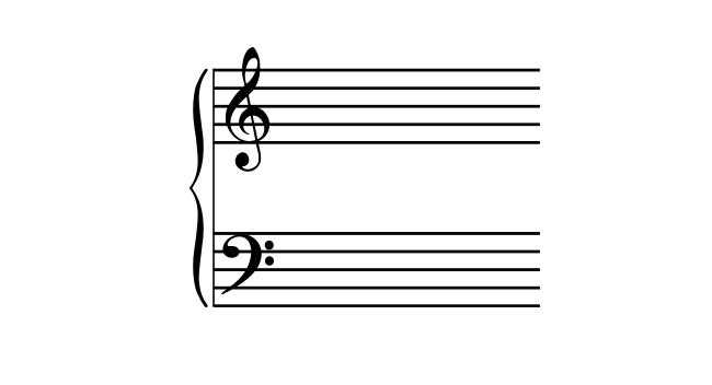 Grand staff in music