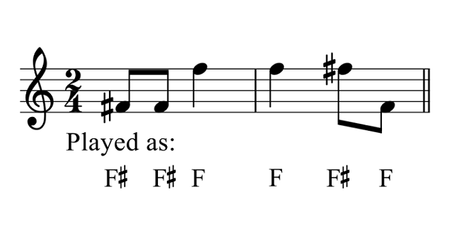 how to use accidentals music