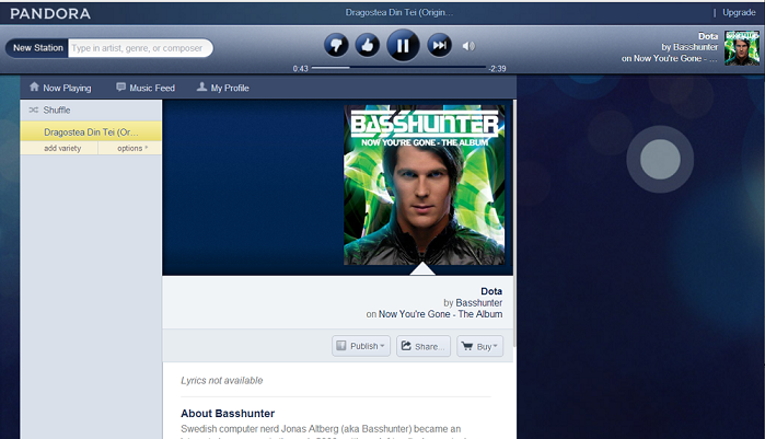 what pandora music app