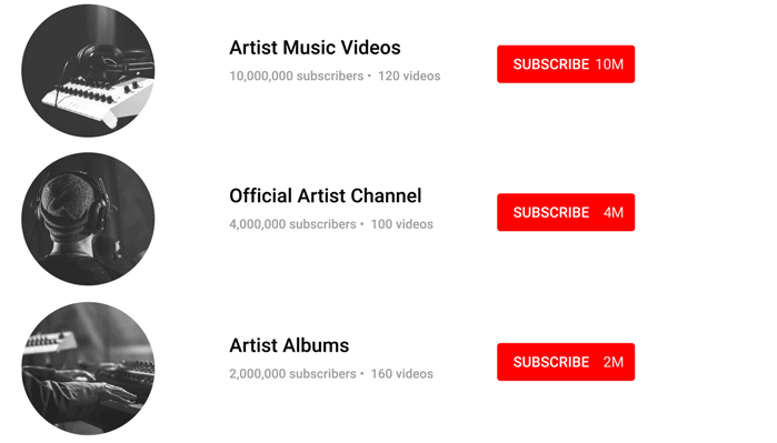 youtube official artist channel REQUEST