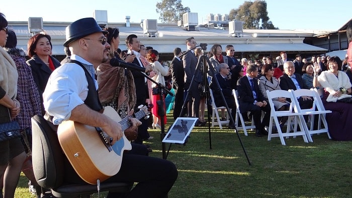 art practice entertaining public place